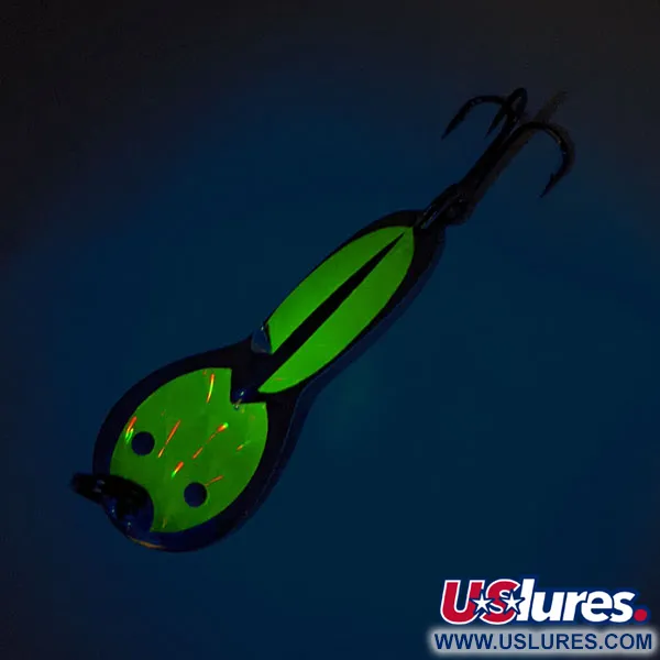 Acme Dazzler #2 UV Skeddrag, Nickel / Guld, 7g, UV-reaktiv, #12000