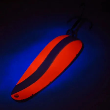 Worth Chippewa Steel Spoon UV Skeddrag, Röd/Gräddvit, 35g, UV, #12128