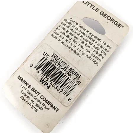 Mann's Little George Tailspinner, Vit/Hamrad Nickel, 12g, #12184