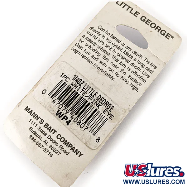 Mann's Little George Tailspinner, Vit/Hamrad Nickel, 12g, #12184