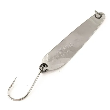 Luhr Jensen Flutter Spoon Glow Skeddrag, Nickel/Vit/Gul, 4g, #12142