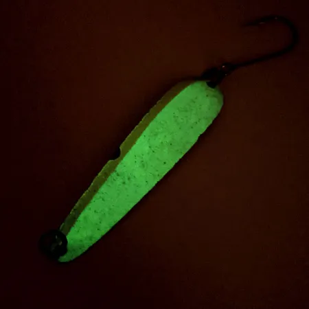 Luhr Jensen Flutter Spoon Glow Skeddrag, Nickel/Vit/Gul, 4g, #12142