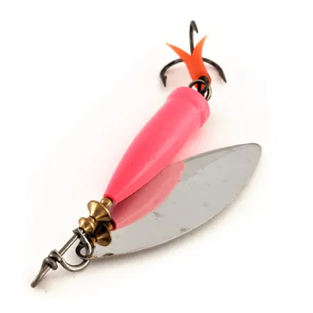 Blue Fox Super Vibrax Salmon UV Spinnare, Nickel/Rosa, 33g, UV, #12161
