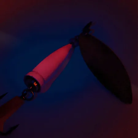 Blue Fox Super Vibrax Salmon UV Spinnare, Nickel/Rosa, 33g, UV, #12161