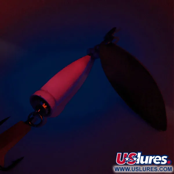 Blue Fox Super Vibrax Salmon UV Spinnare, Nickel/Rosa, 33g, UV, #12161