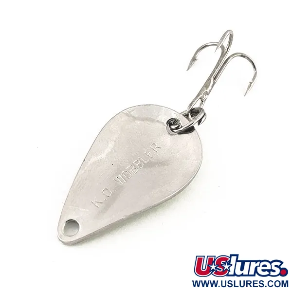 Acme K.O. Wobbler UV Skeddrag, Nickel / Blå, 7g, UV-aktiv, #12215