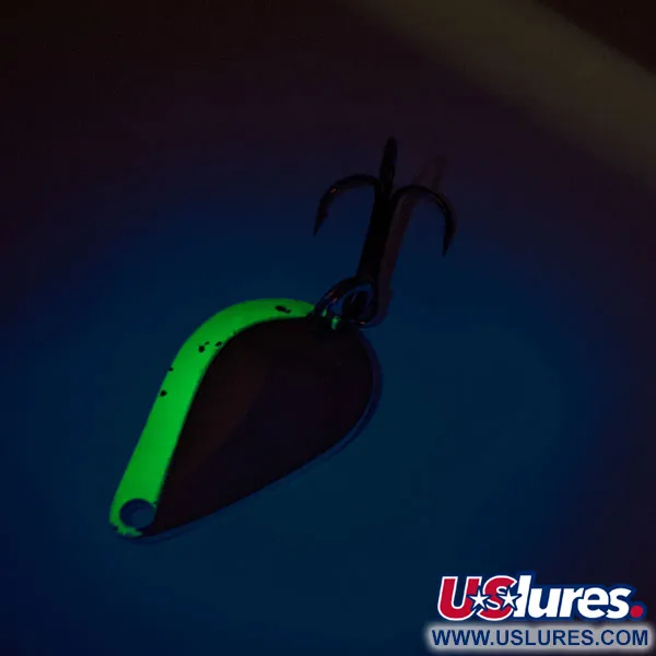 Acme K.O. Wobbler UV Skeddrag, Nickel / Blå, 7g, UV-aktiv, #12215