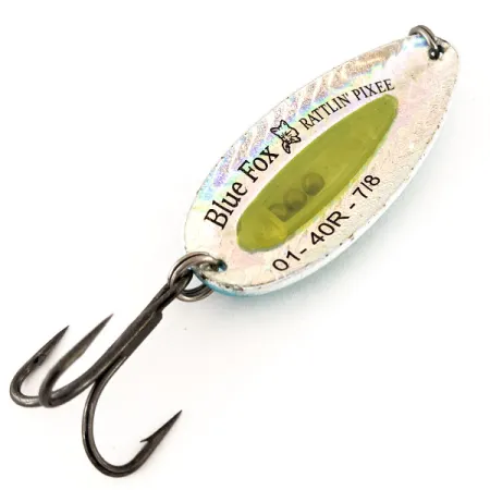 Blue Fox Rattlin Pixee Skeddrag, Gul/Blå, 24g, UV-insats, #12216