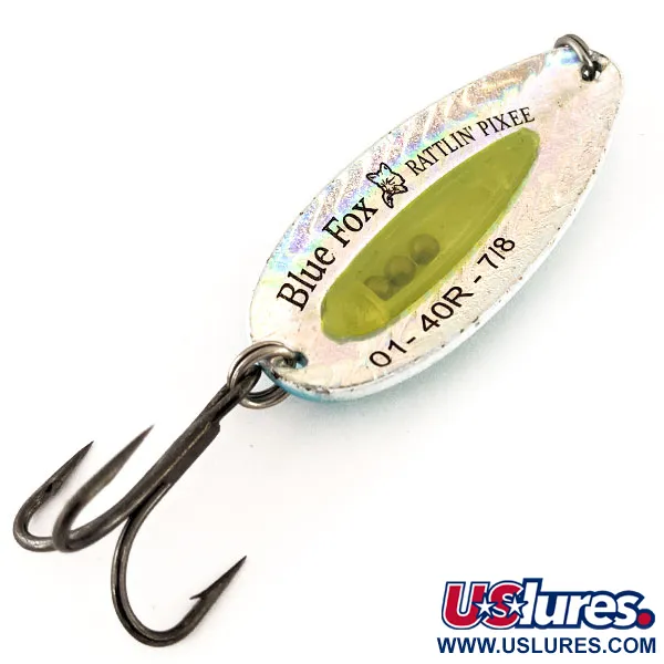 Blue Fox Rattlin Pixee Skeddrag, Gul/Blå, 24g, UV-insats, #12216