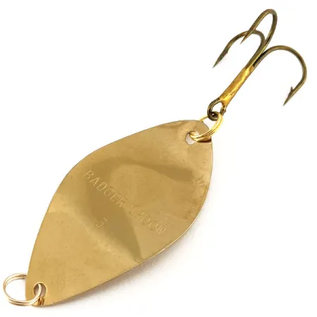 Seneca Badger Spoon 3 Skeddrag, Guld, 7g, Bronserad Trekrok, #12231