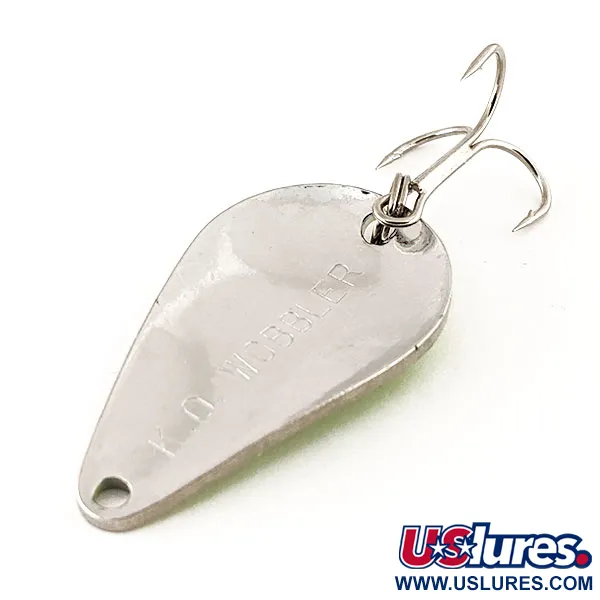 Acme K.O. Wobbler UV Skeddrag, Nickel / Grön, 14g, UV-lyster, #12259
