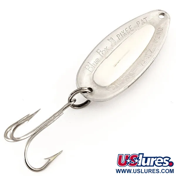 Blue Fox Pixee Skeddrag, Hamrad nickel / Vit, 14g, Laxrom, #12317