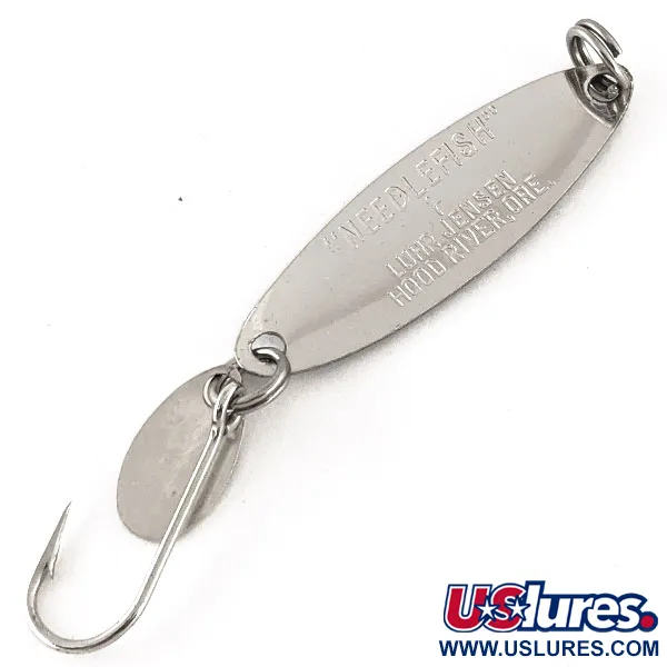 Luhr Jensen Needlefish 1 Skeddrag, Nickel / Blå, 2g, Extra blad, #12324