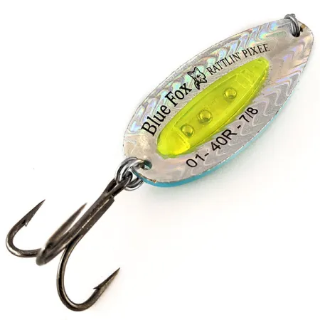 Blue Fox Rattlin Pixee Skeddrag, Rainbow Herring / Yellow, 24g, #12336