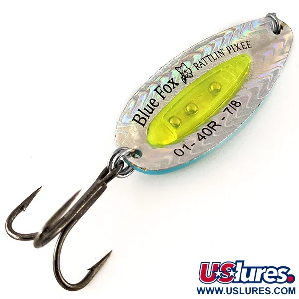 Blue Fox Rattlin Pixee Skeddrag, Rainbow Herring / Yellow, 24g, #12336