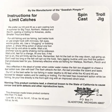 Bay de Noc Do-Jigger #3 UV skeddrag