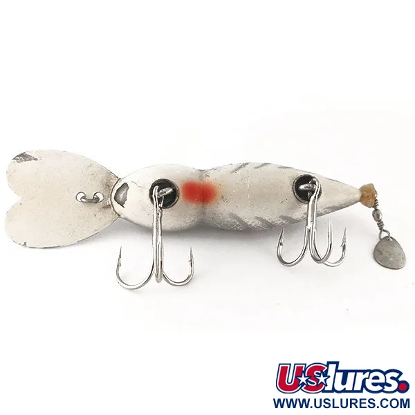 Whopper Stopper Hellbender Crankbait, Silver-Vit, 12g, Metallsked, #12461