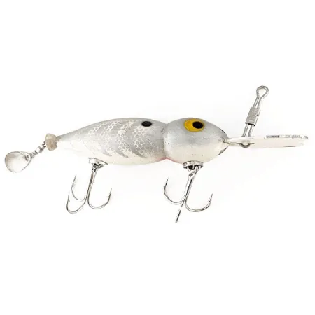 Whopper Stopper Hellbender Crankbait, Silver-Vit, 12g, Metallsked, #12461