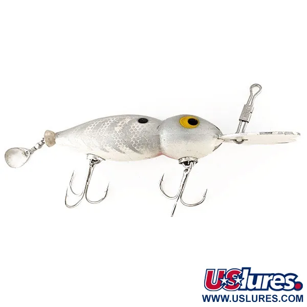 Whopper Stopper Hellbender Crankbait, Silver-Vit, 12g, Metallsked, #12461