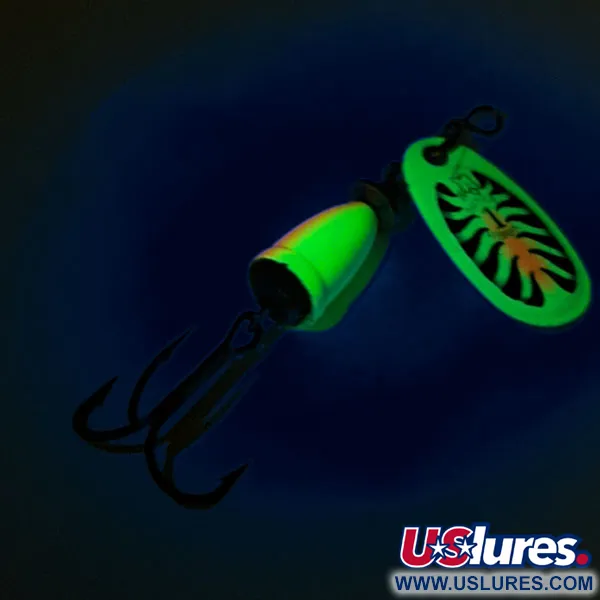Blue Fox Super Vibrax 1 UV Spinnare, Chartreuse, 4g, UV-aktiv, #12556