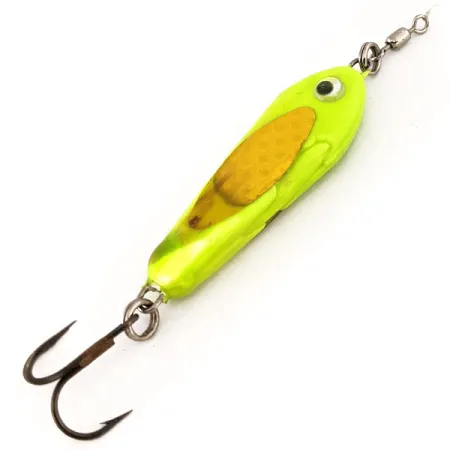 Bubba-Baits Zig Zag Spoon Jig-drag, Chartreuse, 25g, UV-glow, #12572