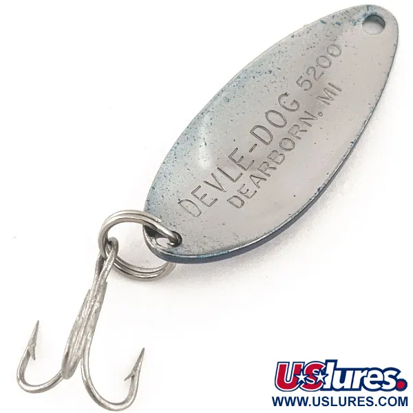 Dardevle Devle Dog 5200 Skeddrag, Nickel / Blå, 7g, Vintage, #12652