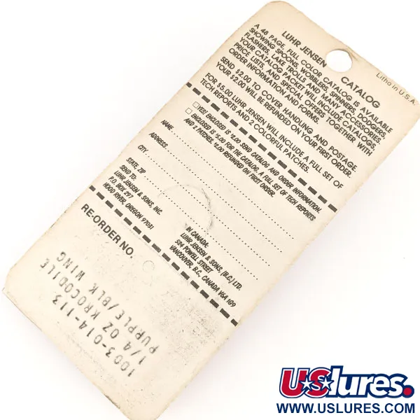 Luhr Jensen Krocodile Die #3 Skeddrag, Purple/Nickel, 10g, #12688