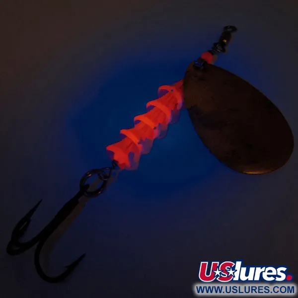 Luhr Jensen TEE Spoon Spinnare, Gold/Red, 14g, UV-reaktiv, #12760