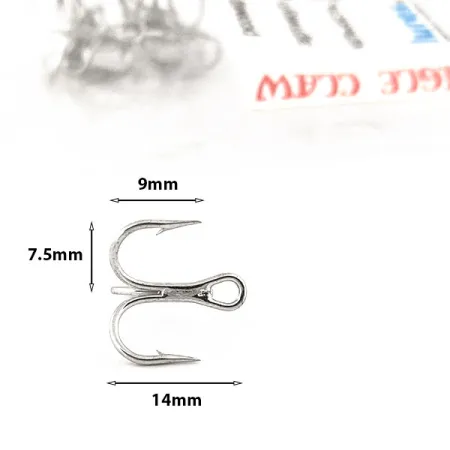 Eagle Claw 957, Nickel, Storlek 8, Trekrok #12805