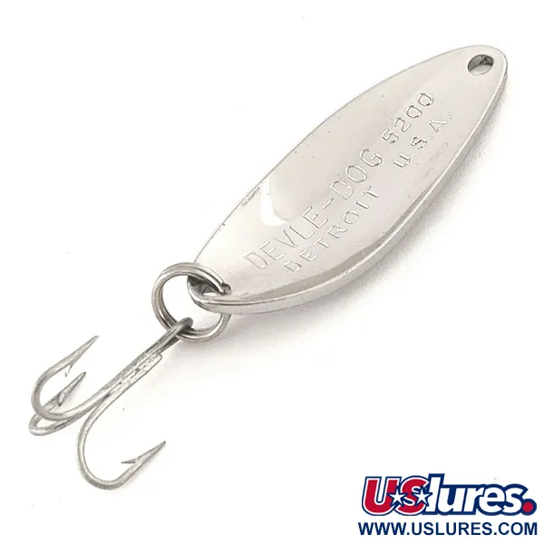 Dardevle Devle Dog 5200 Skeddrag, Nickel, 7g, Vintage, #12822