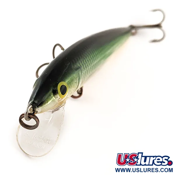Rapala Husky Jerk 10 Wobbler, Silver-Grön-Guld, 10g, Svävande, #12839