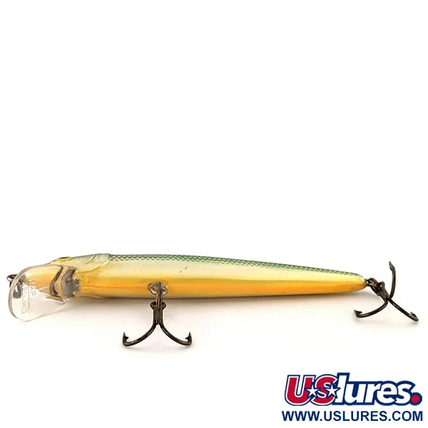 Rapala Husky Jerk 10 Wobbler, Silver-Grön-Guld, 10g, Svävande, #12839