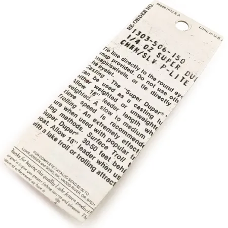 Luhr Jensen Super-Duper 506 Skeddrag, Nickel/Röd, 7g, Vintage, #12846