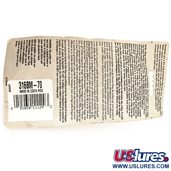 Strike King Buzzbait Buzz King, Nickel/Chartreuse, 5,3g, 3-bladig, #12891