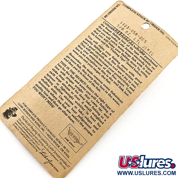 Luhr Jensen Little Jewel Skeddrag, Gul / Röd, 18g, Vintage, #12908