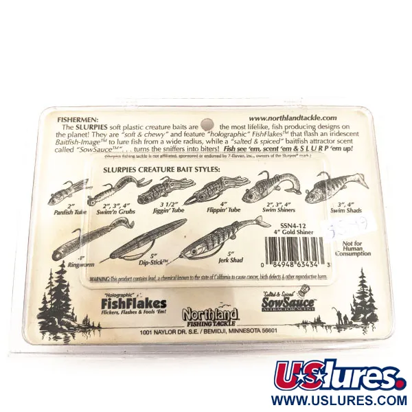 Northland Slurpies Swim Shiner Jigg, Guld-glans, 19g, #12910