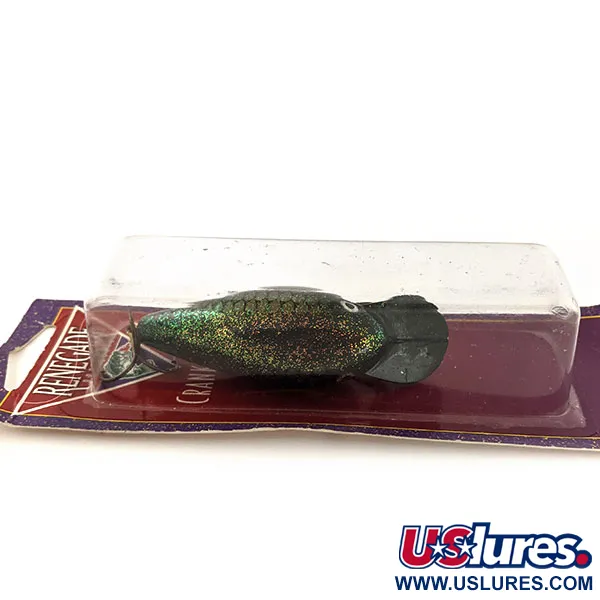 Renegade Crank Shad Wobbler, Mörkgrön Guld, 11g, Rassel, #12933