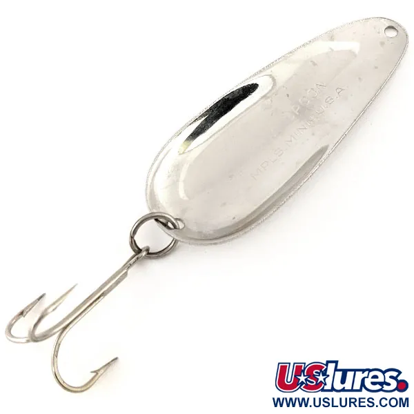 Nebco Aqua Spoon Skeddrag, Nickel, 14g, Vintage, #12969