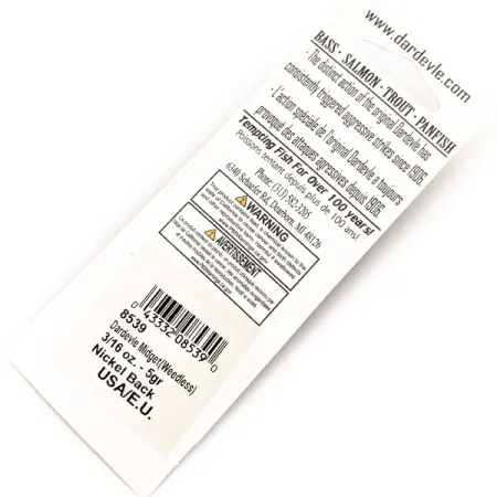 Eppinger Dardevle Midget, 6g Makrill/nickel UV, vasskyddat skeddrag #23016