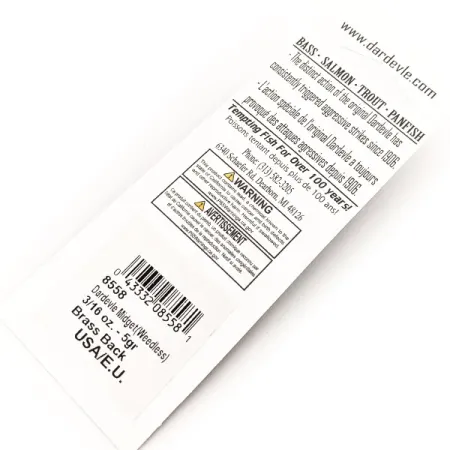 Eppinger Weedless Dardevle Midget UV, Fire Tiger/Mässing, 6g, #13052