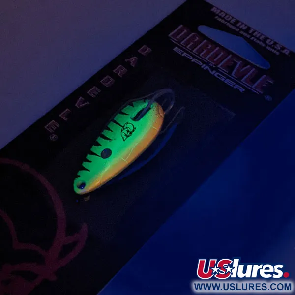 Eppinger Weedless Dardevle Midget UV, Fire Tiger/Mässing, 6g, #13052