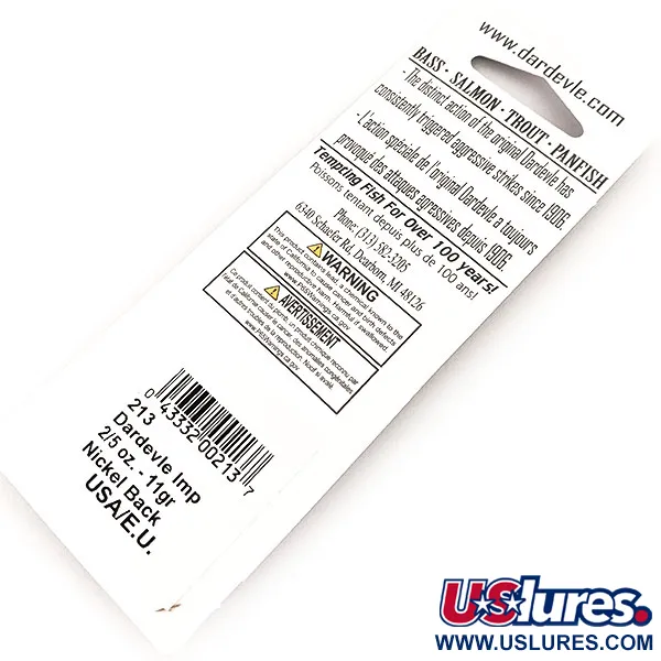 Eppinger Dardevle Imp Skeddrag, Frog, 11g, Nickel Back, #24484