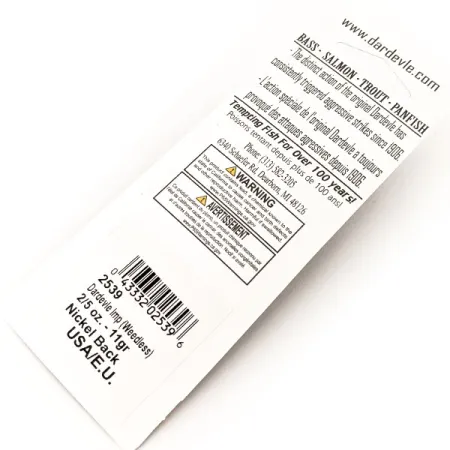 Eppinger Weedless Dardevle Imp UV Skeddrag, 39 Makrill/Nickel, 11g, #13095