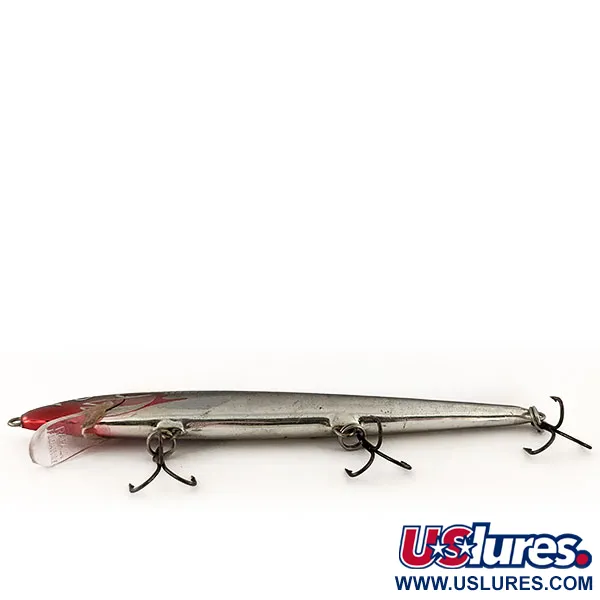 Rapala Husky Floating 13 Wobbler, Chrome Red Head, 9g, Balsa, #13120