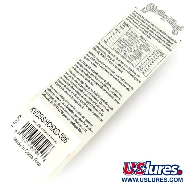 Strike King Model 6XD Wobbler, Sexy Blue Back Herring, 28g, #13187