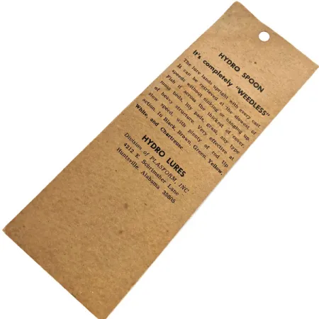 Hydro Lures Weedless Hydro Spoon, 11g Brun/Grön/Gul, Vasskyddat skeddrag #13571