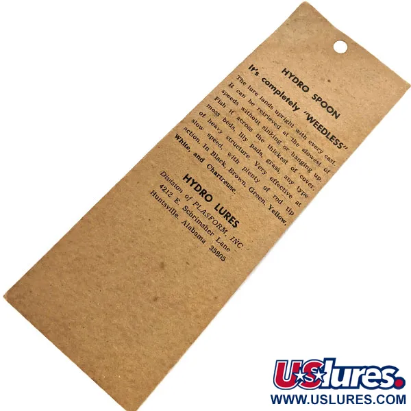 Hydro Lures Weedless Hydro Spoon, 11g Brun/Grön/Gul, Vasskyddat skeddrag #13571