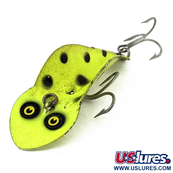 Buck Perry spoonplug, Chartreuse UV Glow, Skeddrag #14300