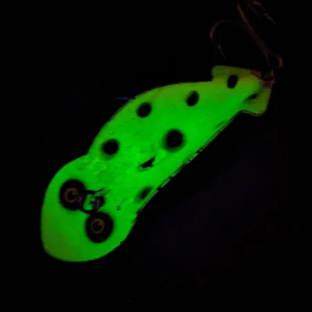 Buck Perry spoonplug, Chartreuse UV Glow, Skeddrag #14300