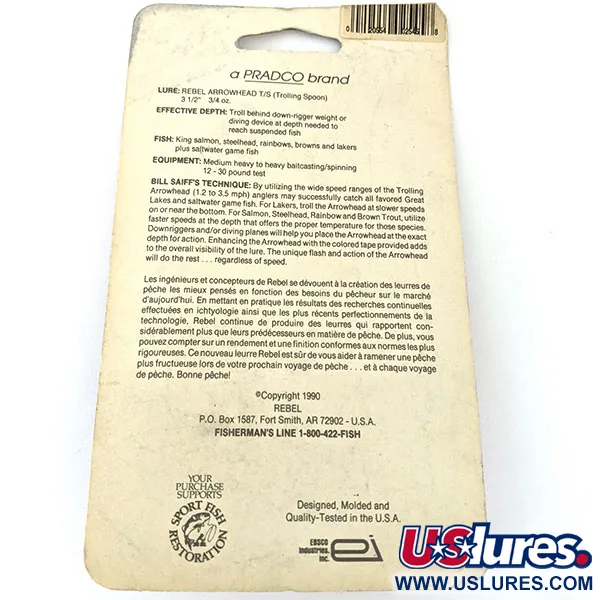 Rebel Arrowhead, 17g Svart, Skeddrag för trolling #15144